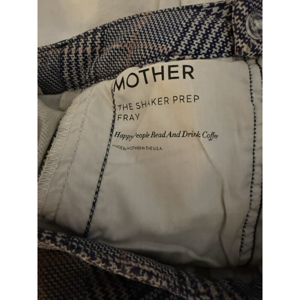 Mother Pants Women’s Size 25 Blue Pink Shaker Prep Fray Killing Time Crop Slim - Picture 11 of 14